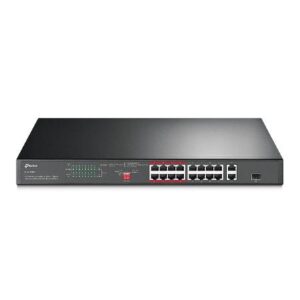SWITCH NÃO GERENCIÁVEL C/ 16P 10/100MBPS POE+ E 2P GIGABIT TL-SL1218P SMB