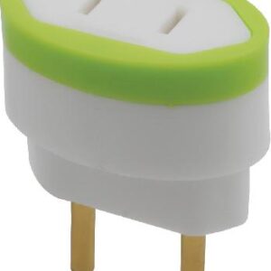 ADAPTADOR PINO CHATO 2 PINOS 10A/250V BRANCO C/12UN DN1549
