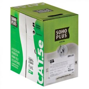 CABO LAN U/UTP CAT.5E 24 AWG 4 PARES CMX CAIXA C/ 305 METROS BRANCO 100% COBRE 23200101