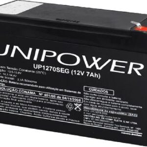 BATERIA 12V 7,0 AH(UP1270SEG)F187, DESTINADA AO MERCADO DE SEGURANÇA