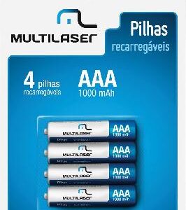 PILHA RECARREGAVEL AAA 1000MAH C/4 CB050
