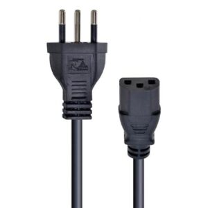 CABO DE FORÇA TRIPOLAR PARA FONTE 3X0,50 MM 250V - 1,2 METROS