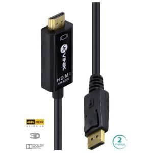 CABO DISPLAYPORT 1.3 PARA HDMI 2.0 4K 30HZ ULTRA HD 2 METROS - H20DP13-2