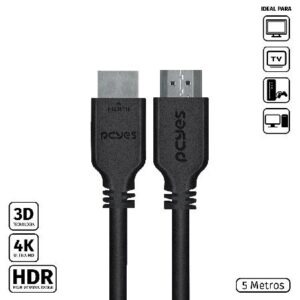 CABO HDMI 2.0 4K 28AWG PURO COBRE 5 METROS - PHM20-5