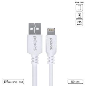 CABO PARA IPHONE ORIGINAL USB A 2.0 PARA LIGHTNING COM CERTIFICADO MFI 50 CM BRANCO - PUALB-05