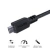CABO PARA CELULAR MICRO USB PARA USB A 2.0 3 METROS PRETO - PMUAP-3 - Imagem 2