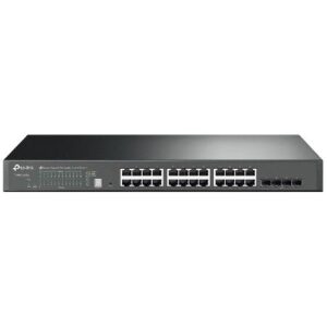 SWITCH GERENCIÁVEL GIGABIT L2+ 24 PORTAS C/ 4 SLOTS SFP+ 10GE JETSTREAM TL-SG3428X SMB