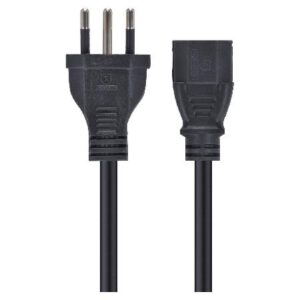 CABO DE FORÇA TRIPOLAR PARA FONTE 3X0,75 MM 250V - 2 METROS
