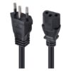 CABO DE FORÇA TRIPOLAR PARA FONTE 3X0,75 MM 250V - 2 METROS - Imagem 2