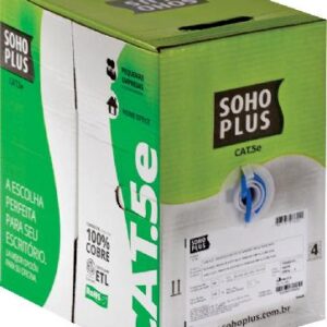 CABO LAN U/UTP CAT.5E 24 AWG 4 PARES CMX CAIXA C/ 305 METROS AZUL 100% COBRE 23200099