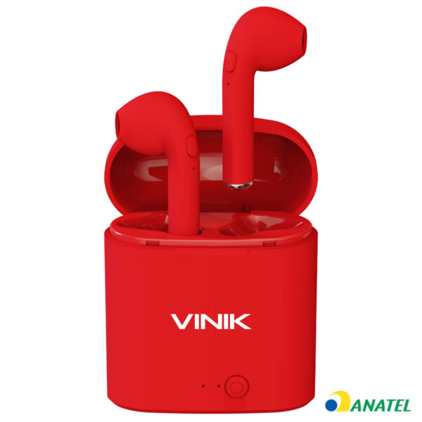 FONE DE OUVIDO BLUETOOTH EASY W1+ TWS TRUE WIRELESS - VERMELHO