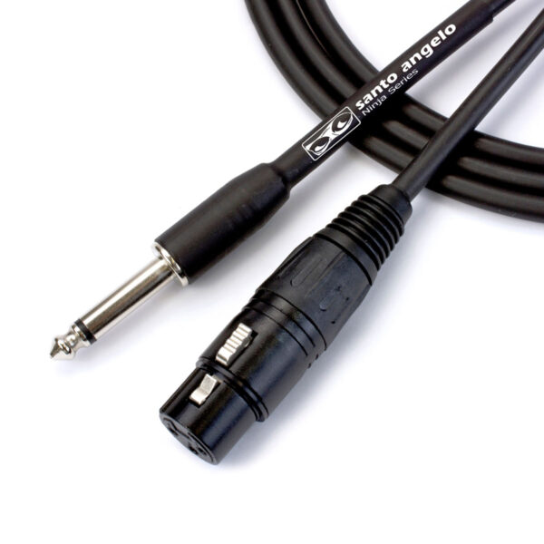 CABO DE MICROFONE NINJA HG 0,20 MM CONECTOR P10/ XLR FEMEA 03FT 0,91CM PRETO