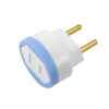 ADAPTADOR PINO CHATO 2 PINOS 10A/250V BRANCO C/12UN DN1549 - Image 2