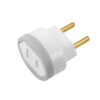 ADAPTADOR PINO CHATO 2 PINOS 10A/250V BRANCO C/12UN DN1549 - Image 3