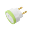 ADAPTADOR PINO CHATO 2 PINOS 10A/250V BRANCO C/12UN DN1549 - Image 4