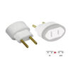ADAPTADOR PINO CHATO 2 PINOS 10A/250V BRANCO C/12UN DN1549 - Image 6