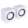 CAIXA DE SOM 2.0 USB 5V 2X 1W COM CONTROLADOR DE VOLUME BRANCA - VS-01B - Imagem 3