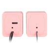 CAIXA DE SOM 2.0 USB 5V 2X 1W COM CONTROLADOR DE VOLUME ROSA - VS-01R - Image 4