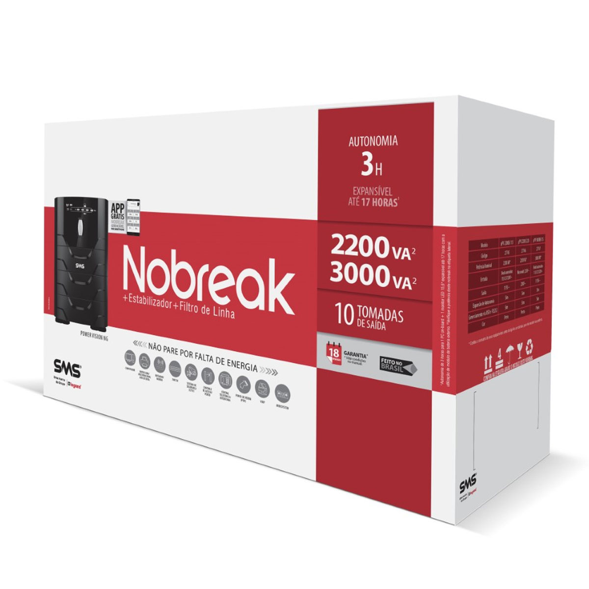 NOBREAK POWER VISION 2200VA BIVOLT ENTRADA 115/220V E SAIDA 115V- 27745 - Imagem 5