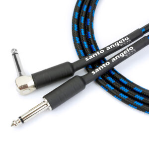 CABO DE GUITARRA ANGEL TX 0,30 MM CONECTOR P10/P10 90º 20FT 6,10 METROS TEXTIL