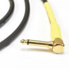 CABO DE GUITARRA SHOGUN 0,75MM CONECTOR EM OURO P10/P10 90º 15FT 4,57 METROS PRETO - Image 2