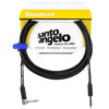 CABO DE GUITARRA ANGEL 0,30MM CONECTOR P10/P10 90º 25FT 7,62 METROS PRETO - Image 3