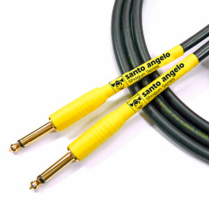 CABO DE GUITARRA SHOGUN PREMIUM 0,75MM CONECTOR EM OURO P10/P10 15FT 4,57 METROS PRETO