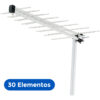 ANTENA DIGITAL EXTERNA LOG PARA TV HDTV/UHF/4K 14DBI 30 ELEMENTOS LU-30 - Image 3