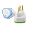 ADAPTADOR PINO CHATO 3 PINOS 2P + T 10A/250V BRANCO DN1630 - Image 2