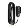 EXTENSÃO SORT PP 3X0,75 3 PINOS 2P+T 10A PRETO 5 METROS DN1787 - Image 3