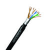 CABO DE REDE LAN FTP CAT.5E 4PX24AWG CAPA DUPLA BLINDADO PARA USO EXTERNO 305M 100% COBRE PRETO - DVBL - Imagem 2