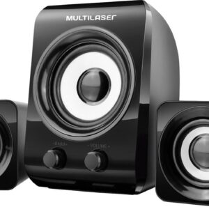 CAIXA DE SOM MULTIMÍDIA 2.1 8W+3W RMS PRETO SP172