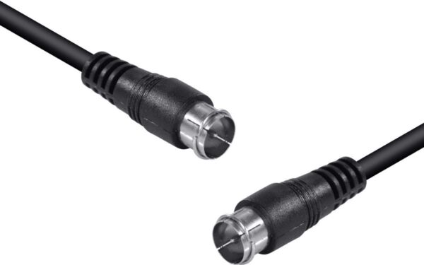 CABO COAXIAL F MACHO X F MACHO 2 METROS PARA ANTENA (PACOTE C/ 10)