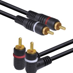 CABO 2 RCA X 2 RCA 90º USO ÁUDIO PROFISSIONAL 5 METROS - L22M