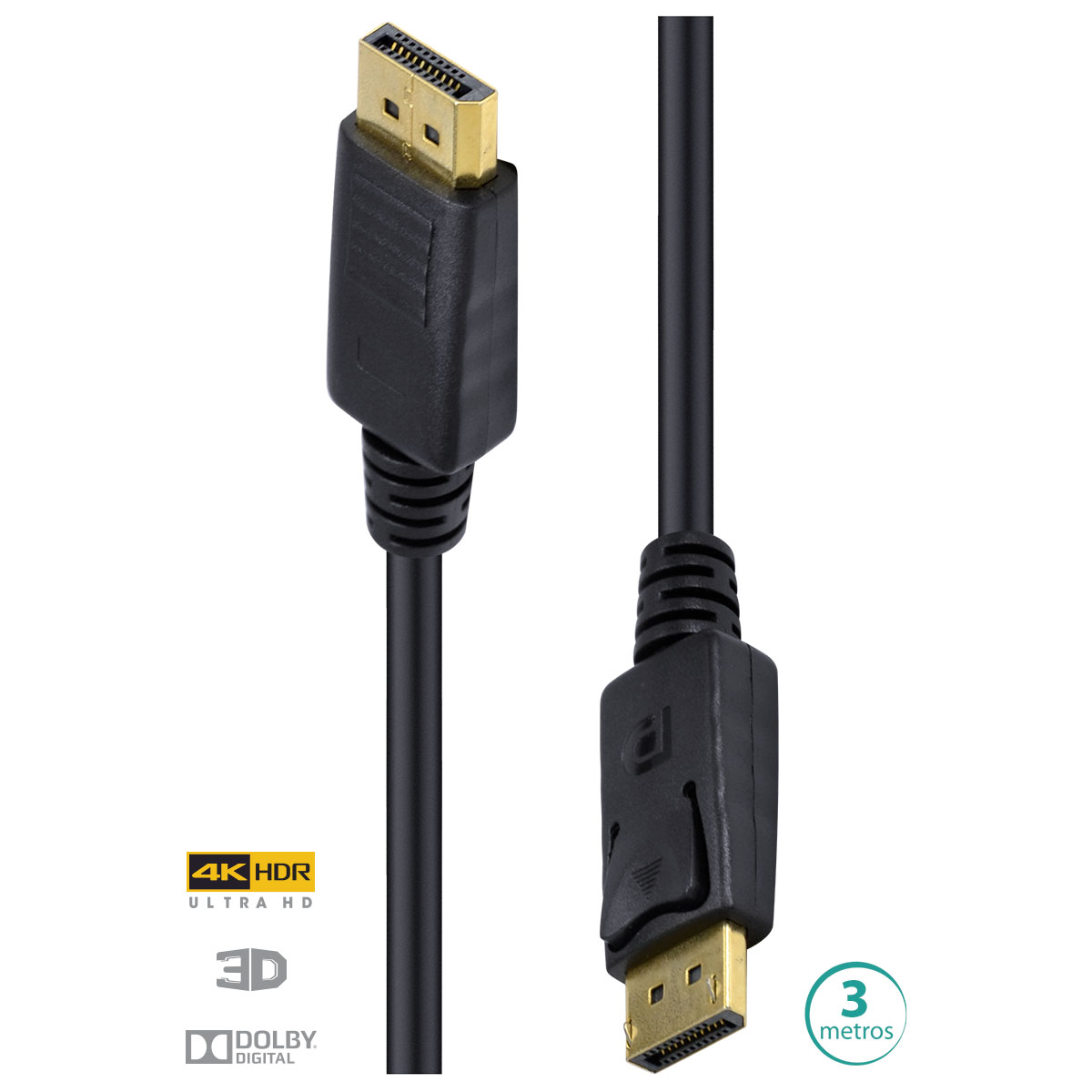CABO DISPLAYPORT 1.3V ULTRA HD 60HZ 3 METROS - DP13-3 - Imagem 2