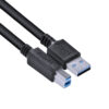 CABO PARA IMPRESSORA E HD EXTERNO USB A 3.0 MACHO PARA USB B 3.0 MACHO 28AWG PURO COBRE 3 METROS - PUABM3-3 - Imagem 4