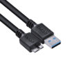 CABO PARA HD EXTERNO USB A 3.0 MACHO PARA MICRO USB B 3.0 (10 PINOS) MACHO 28AWG PURO COBRE 1 METRO - PUAMCM3-1 - Imagem 5