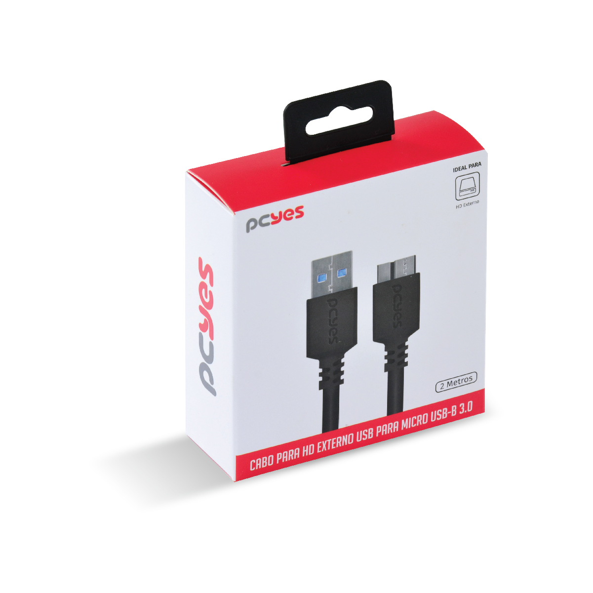 CABO PARA HD EXTERNO USB A 3.0 MACHO PARA MICRO USB B 3.0 (10 PINOS) MACHO 28AWG PURO COBRE 2 METROS - PUAMCM3-2 - Imagem 8