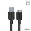 CABO PARA HD EXTERNO USB A 3.0 MACHO PARA MICRO USB B 3.0 (10 PINOS) MACHO 28AWG PURO COBRE 3 METROS - PUAMCM3-3 - Imagem 3