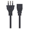 CABO DE FORÇA TRIPOLAR PARA FONTE 3X0,75 MM 250V - 1,2MTS (10 UN) - Imagem 3
