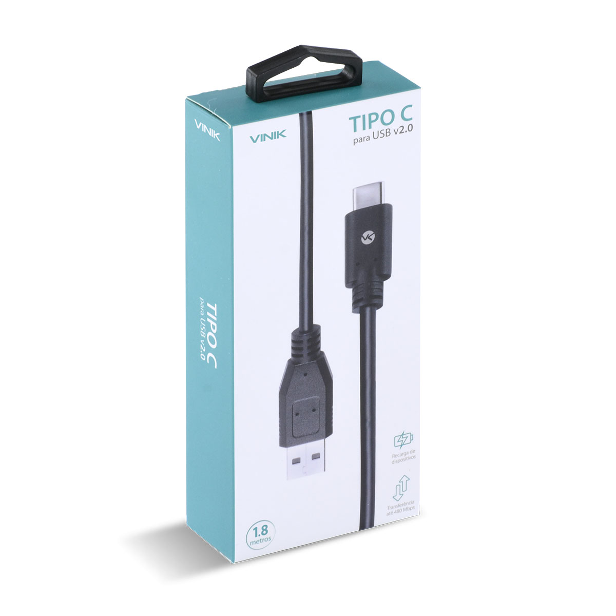 CABO USB TIPO C X USB A MACHO 2.0 1.8 METROS - C20UAM-2 - Imagem 7