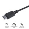 CABO USB A 2.0  PARA USB TIPO C PARA CELULAR SMARTPHONE 50CM PRETO - PUACP-05 - Image 3
