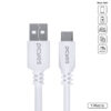 CABO PARA CELULAR USB A 2.0 PARA USB TIPO C 1 METRO BRANCO - PUACB-01 - Image 2