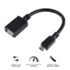 ADAPTADOR OTG MICRO USB PARA USB 2.0 15CM PRETO CONEXÃO COM CELULARES SMARTPHONES TABLETS - PAMUP-15 - Imagem 3