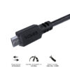 CABO PARA CELULAR SMARTPHONE MICRO USB PARA USB A 2.0 1 METRO PRETO - PMUAP-1 - Image 3