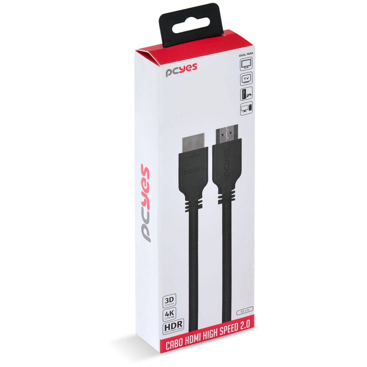 CABO HDMI 2.0 4K 28AWG PURO COBRE 50 CM - PHM20-05 - Imagem 7