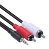 CABO DE ÁUDIO 2 RCA MACHO PARA P2 3.5MM MACHO 28AWG PURO COBRE 1 METRO - P2R35-1 - Imagem 2