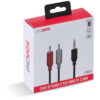 CABO DE ÁUDIO 2 RCA MACHO PARA P2 3.5MM MACHO 28AWG PURO COBRE 1 METRO - P2R35-1 - Imagem 7