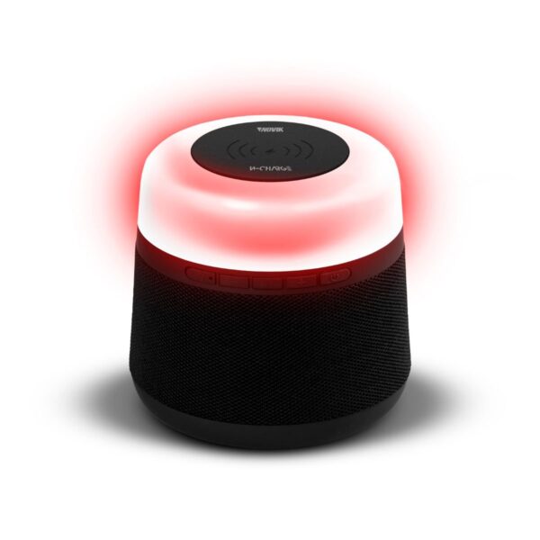 CAIXA DE SOM BLUETOOTH/USB/SD W-CHARGE 15W COM CARREGADOR WIRELESS E ILUMINAÇÃO