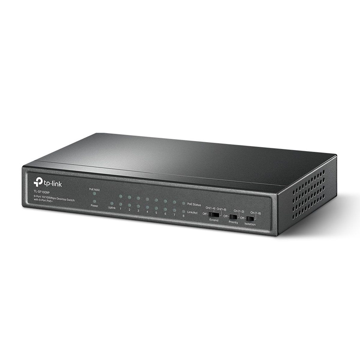SWITCH POE 9 PORTAS FAST 10/100 (8 PORTAS POE+) TL-SF1009P SMB - Imagem 2